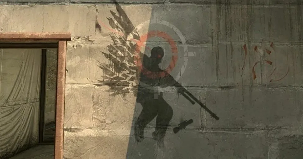Граффити на Cache о каэсере с крыльями и AWP в честь s1mple