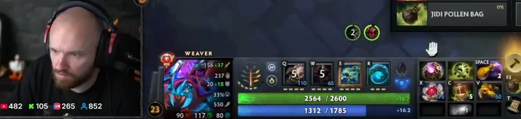 Weaver с Helm of the Dominator = халявнейший опыт в Доте! Как это работает?