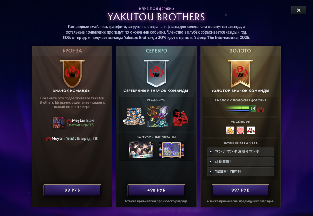 Valve добавила в Dota 2 бандл Yakutou Brothers