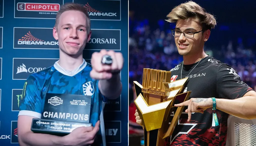 Коллаж Elige в Liquid и Twistzz в FaZe