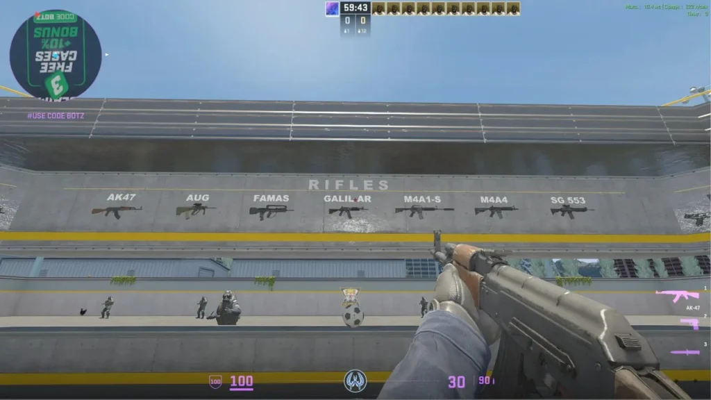 Лучшие карты для тренировки аима и стрельбы в CS 2