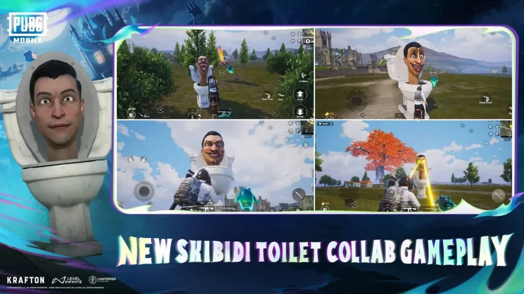 Геймплей босса Skibidi Toilet в PUBG Mobile