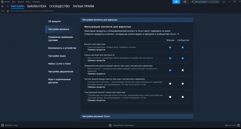 Как отключить цензуру в Steam