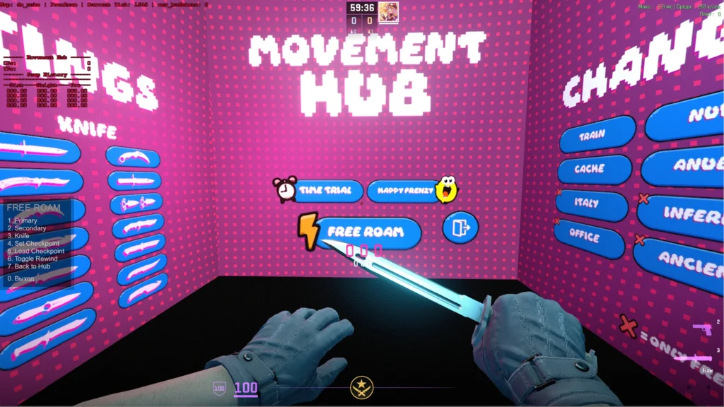 Лучшая карта для тренировки мувмента в CS 2