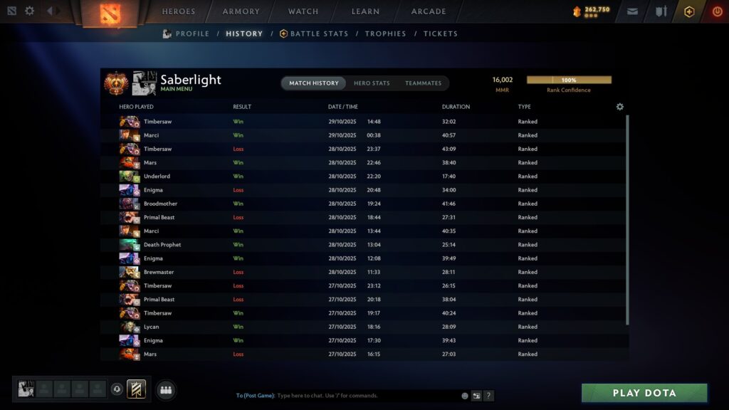 Saberlight поднял 16 000 MMR