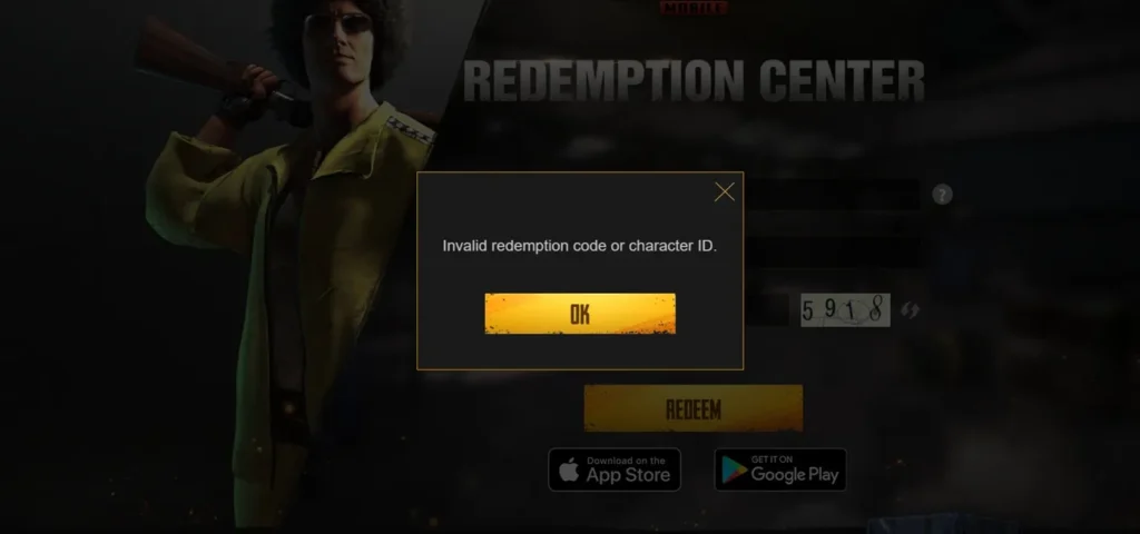 Ошибка активации: неверный промокод в PUBG Mobile