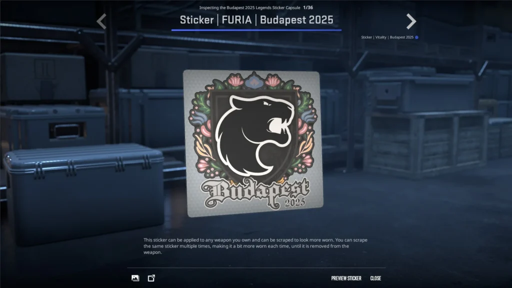 Стикеры команд на StarLadder Budapest Major