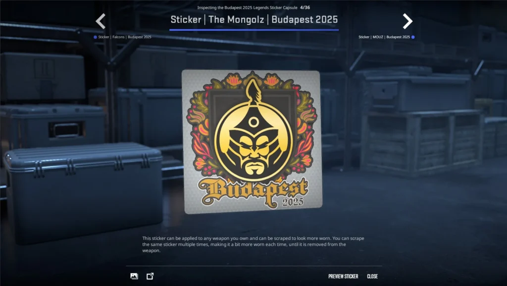 Стикеры команд на StarLadder Budapest Major