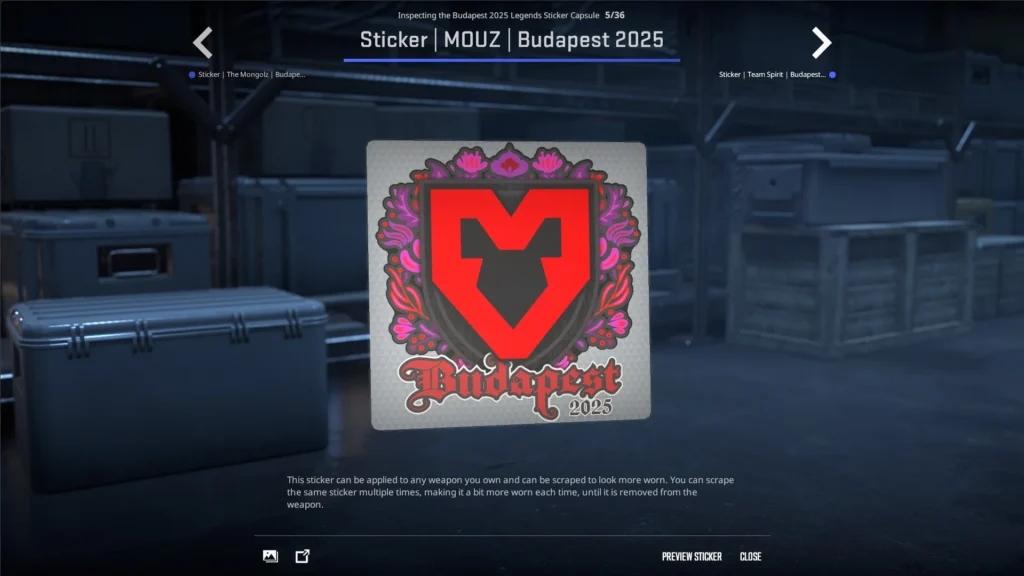 Стикеры команд на StarLadder Budapest Major