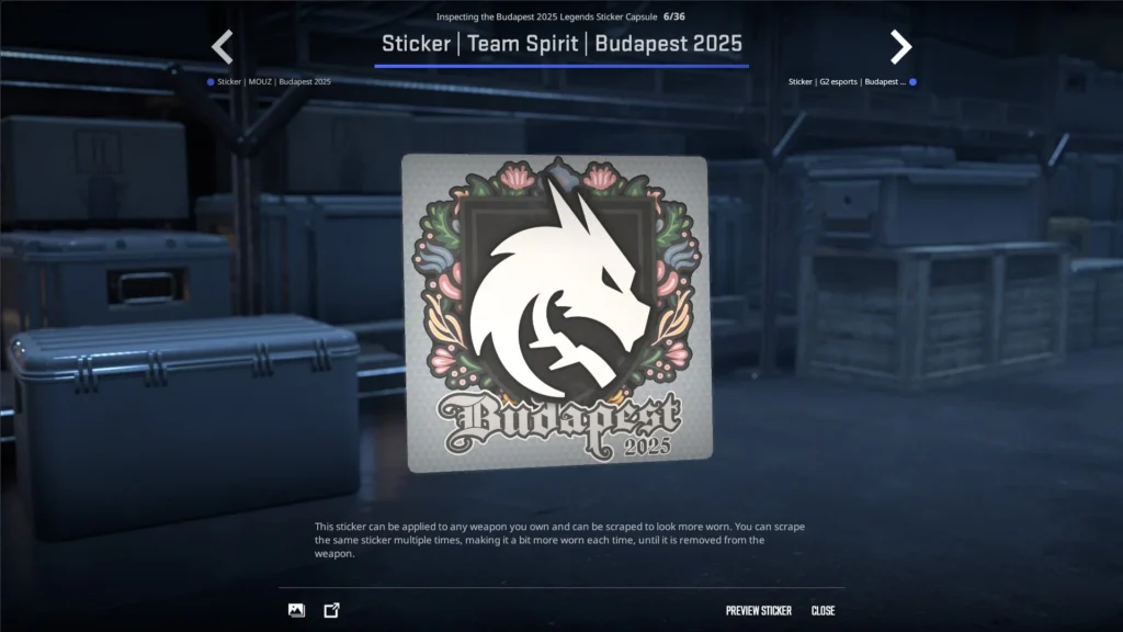 Стикеры команд на StarLadder Budapest Major