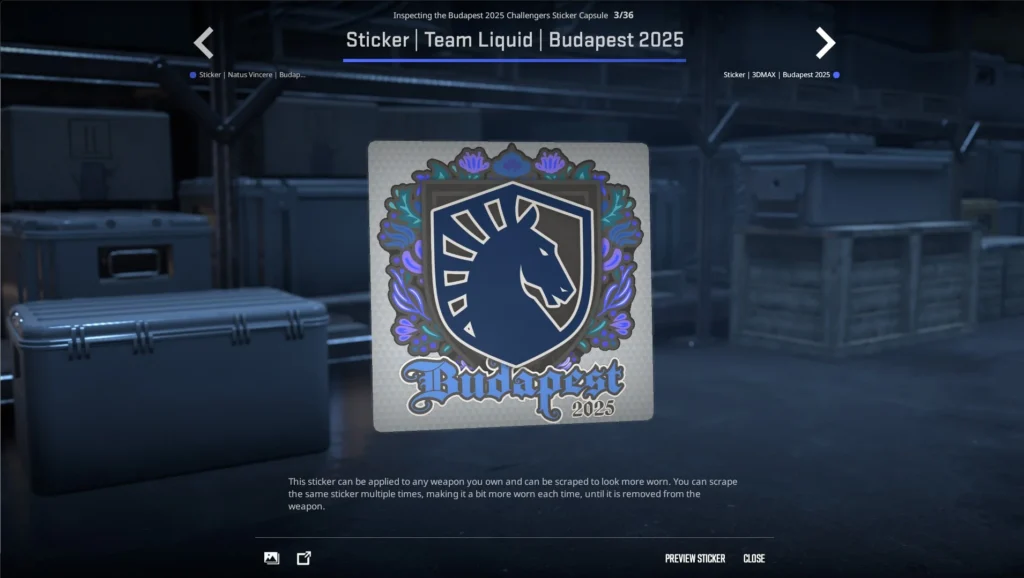 Стикеры команд на StarLadder Budapest Major