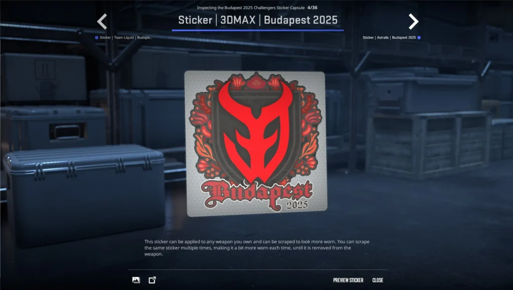 Стикеры команд на StarLadder Budapest Major