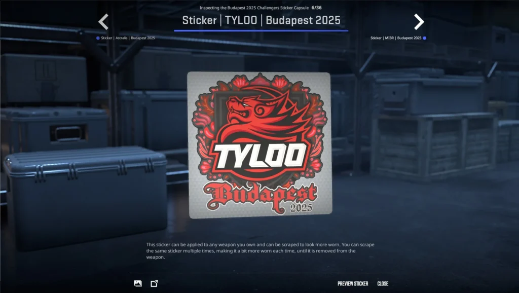 Стикеры команд на StarLadder Budapest Major