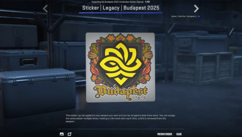 Стикеры команд на StarLadder Budapest Major