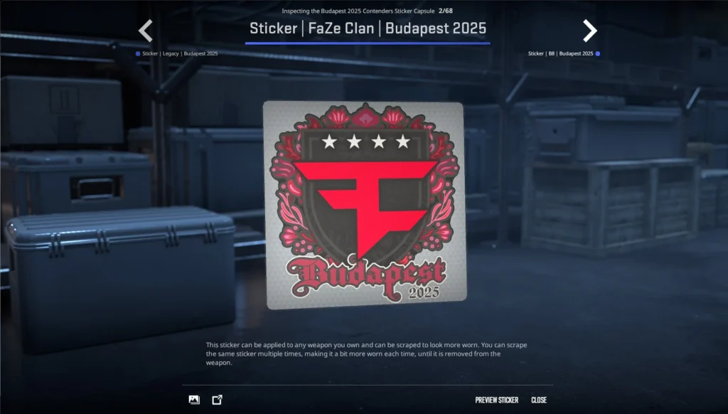 Стикеры команд на StarLadder Budapest Major