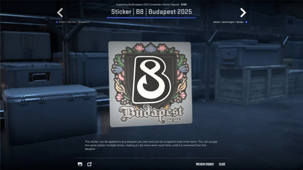 Стикеры команд на StarLadder Budapest Major