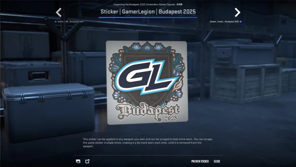 Стикеры команд на StarLadder Budapest Major