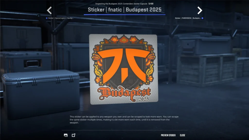 Стикеры команд на StarLadder Budapest Major