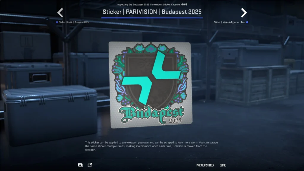 Стикеры команд на StarLadder Budapest Major