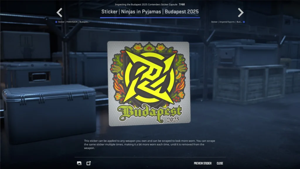 Стикеры команд на StarLadder Budapest Major