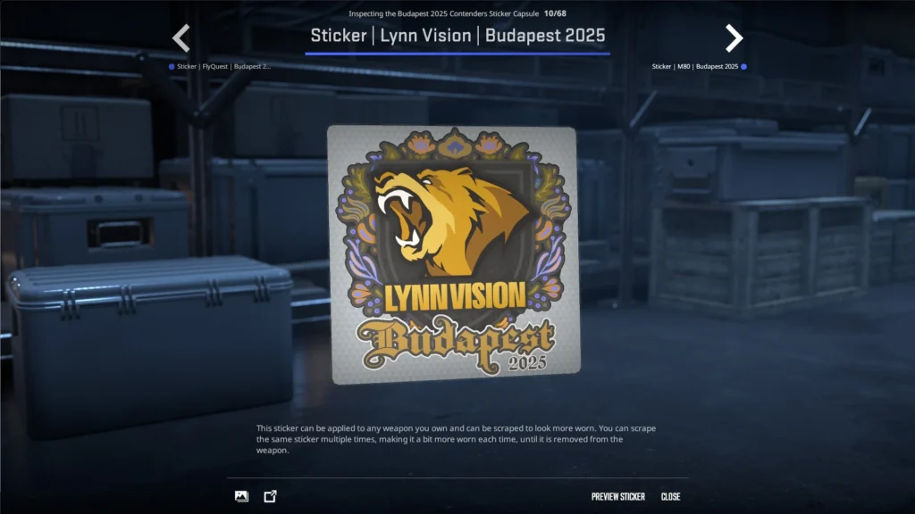 Стикеры команд на StarLadder Budapest Major