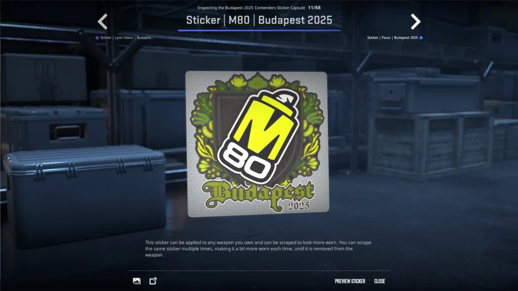 Стикеры команд на StarLadder Budapest Major