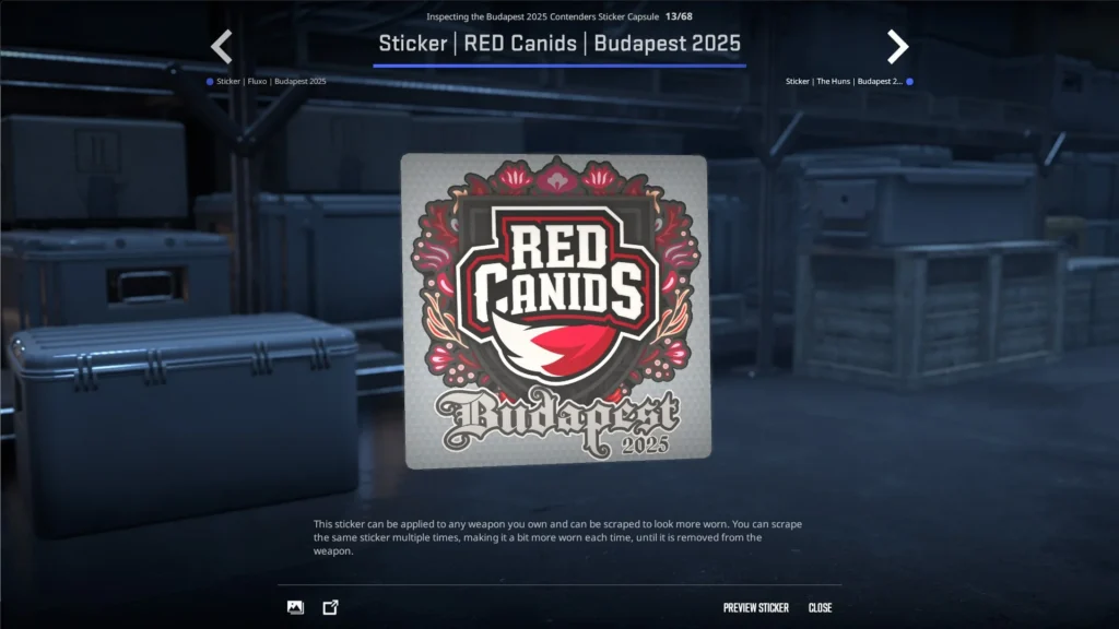 Стикеры команд на StarLadder Budapest Major