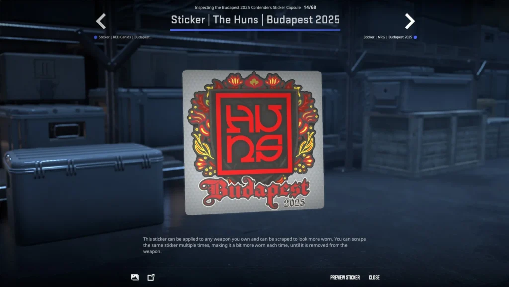 Стикеры команд на StarLadder Budapest Major