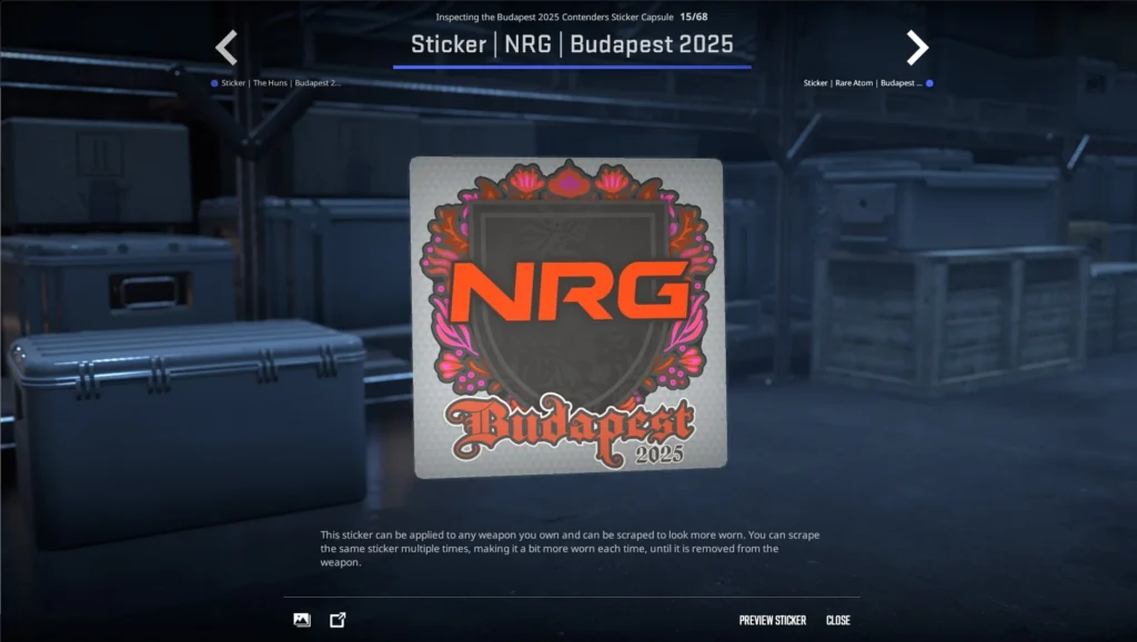 Стикеры команд на StarLadder Budapest Major