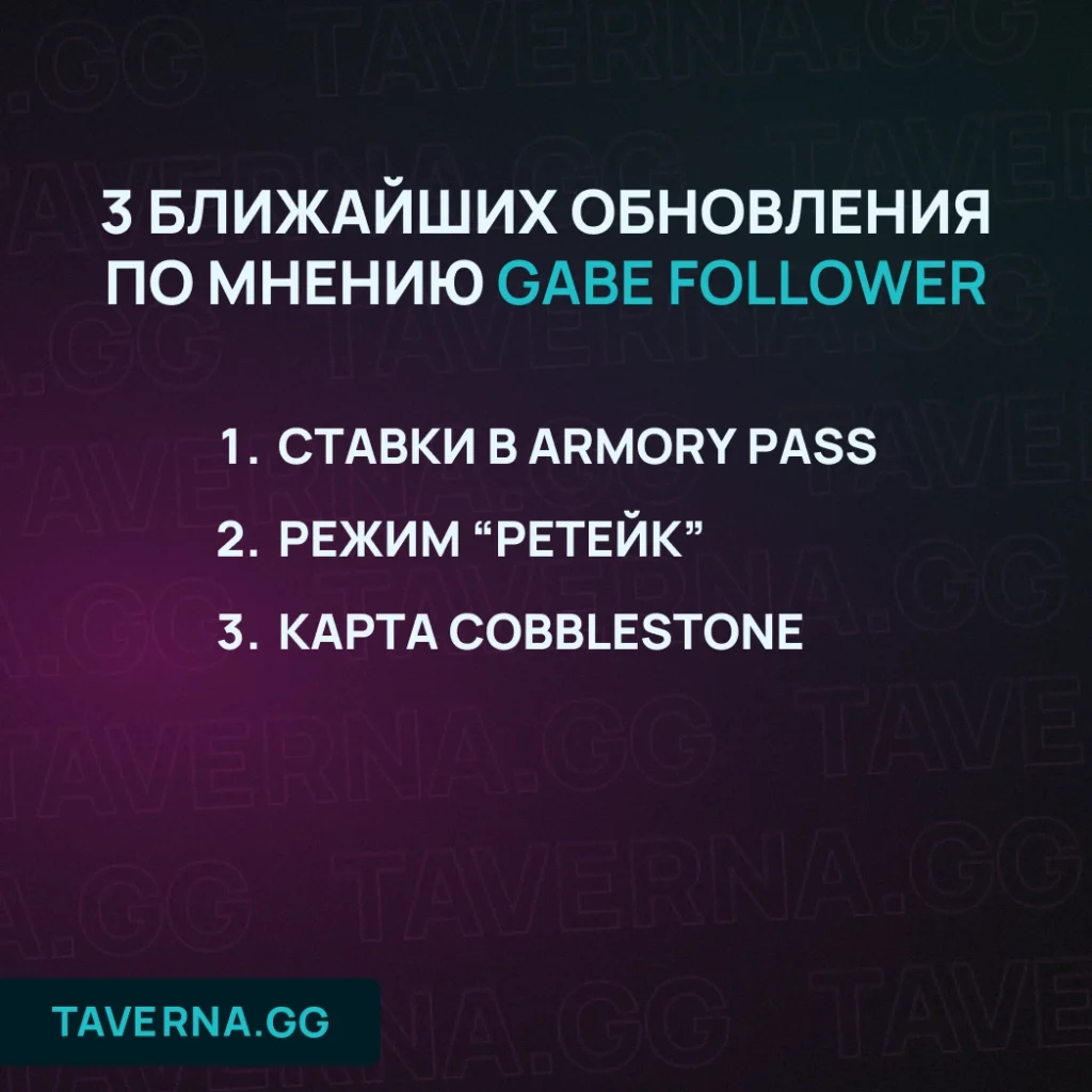 Большой разговор с Gabe Follower: античит, проблемы CS 2 и ротация карт