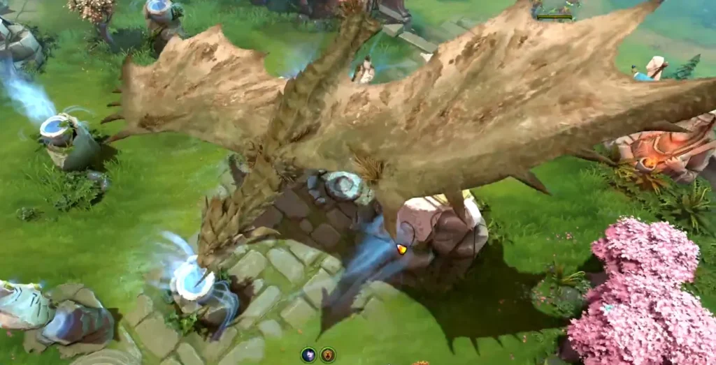 В Dota 2 нашли баг с моделью дракона из Monster Hunter и алтарем мудрости