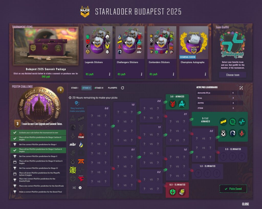 Прогнозы Pick&rsquo;Em Challenge на StarLadder Budapest Major