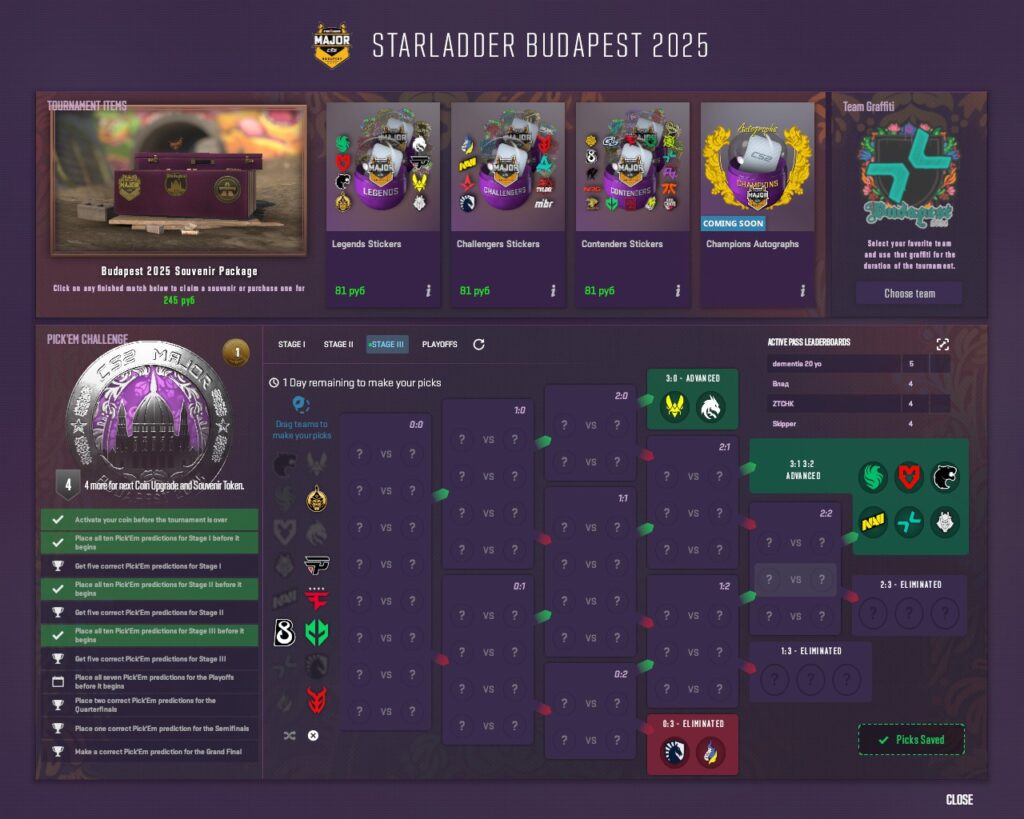 Прогнозы Pick&rsquo;Em Challenge на StarLadder Budapest Major