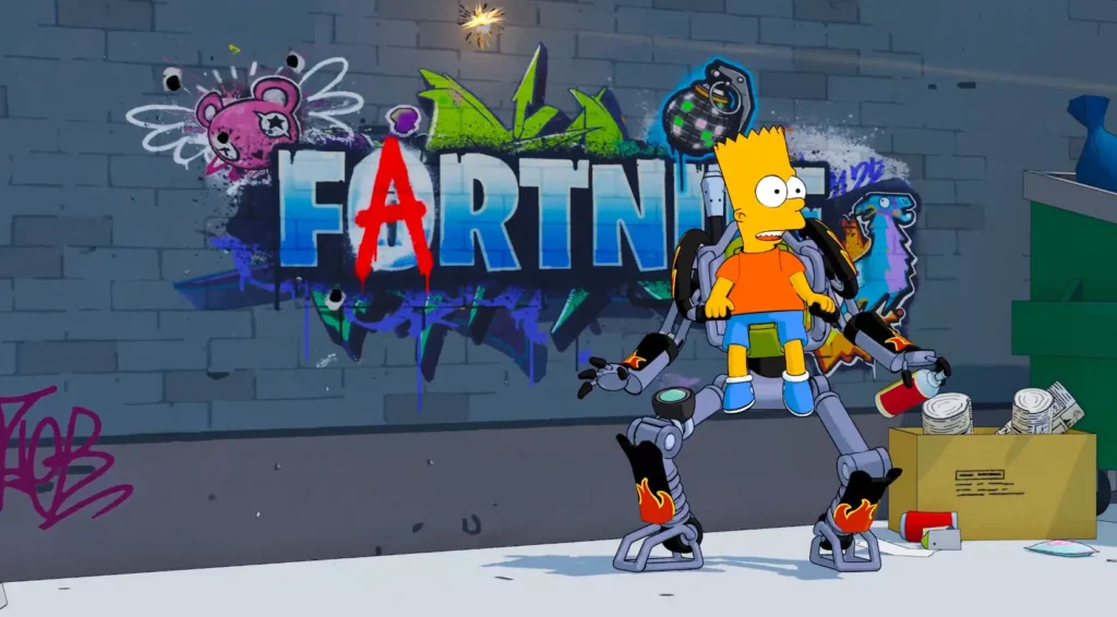 Барт из Симпсонов в Фортнайте