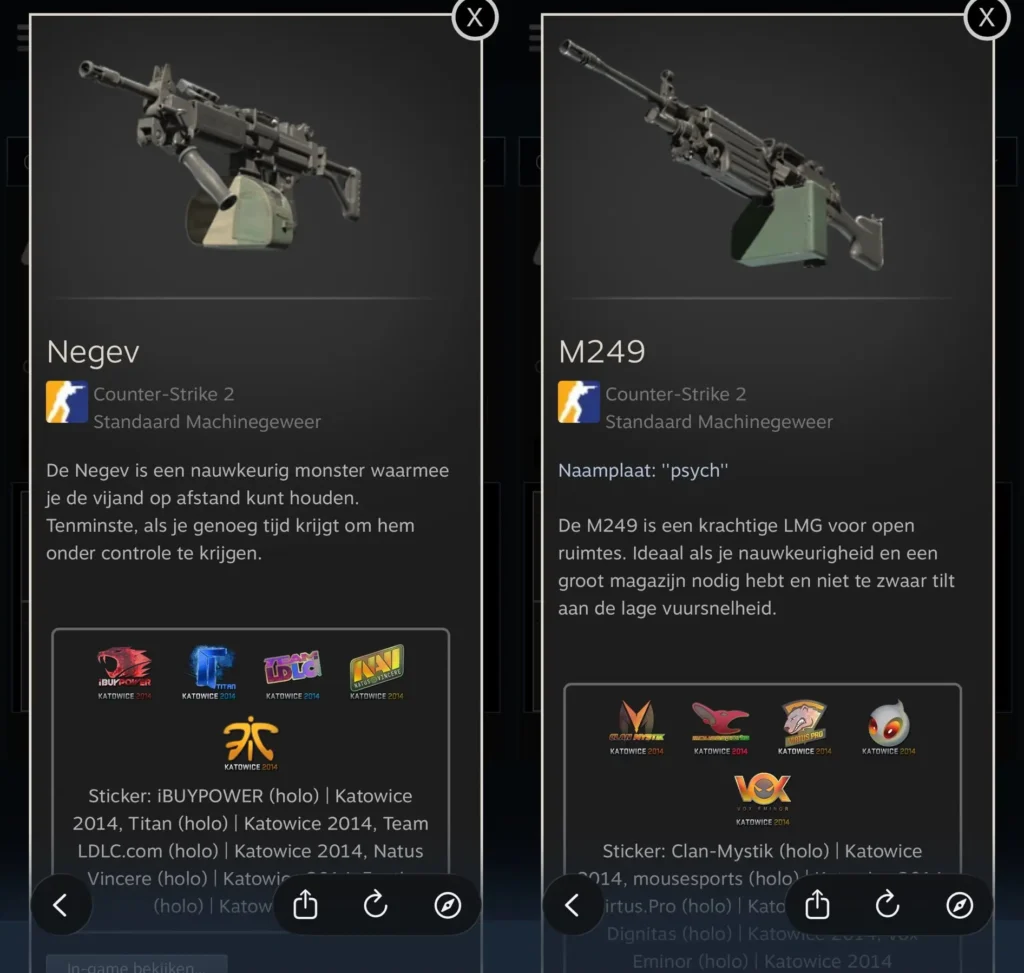 Взломщик приклеил стикеры Katowice 2014 на обычное оружие у коллекционера - Valve все вернула