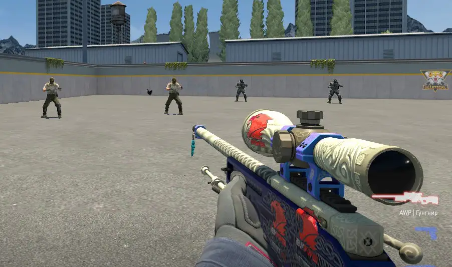 AWP Гунгнир со стикерами