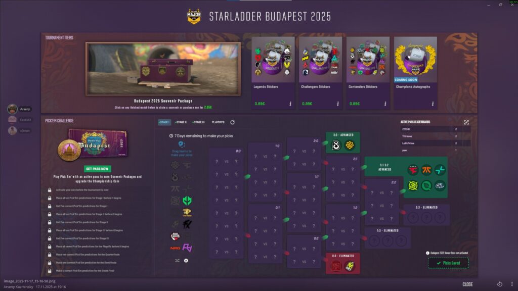 Прогнозы Pick&rsquo;Em Challenge на StarLadder Budapest Major