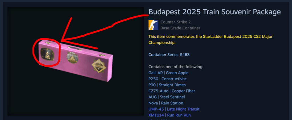 На сувенирном наборе Budapest Major в CS2