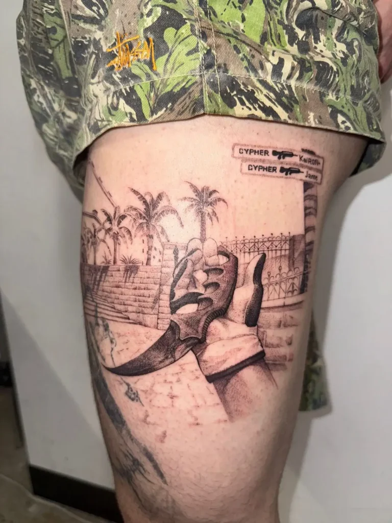 Друг CYPHER набил тату с хайлайтом британца против Virtus.pro