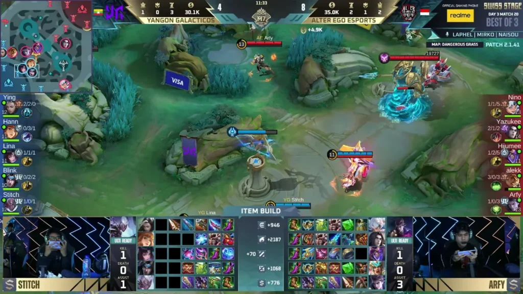 Команда атакует с лордом в MLBB