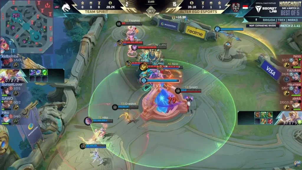 Пример раннего пуша на турнире M7 по MLBB