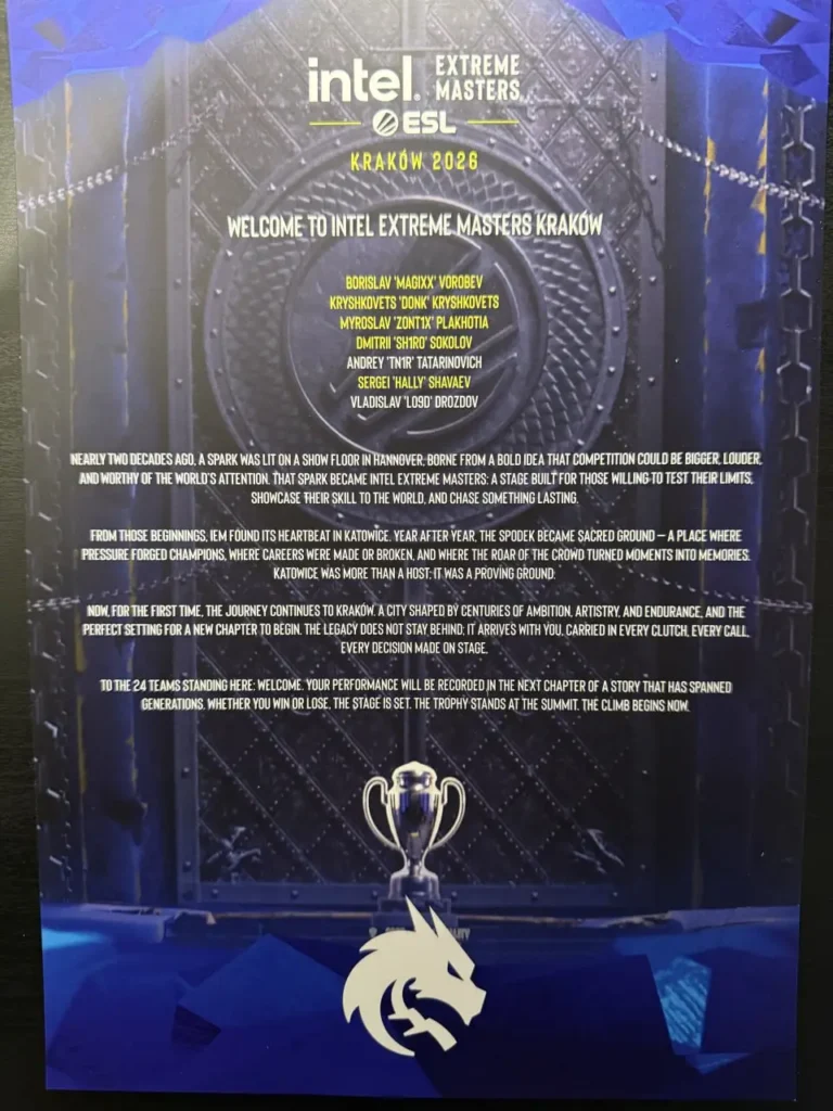 Письмо Spirit к IEM Krakow