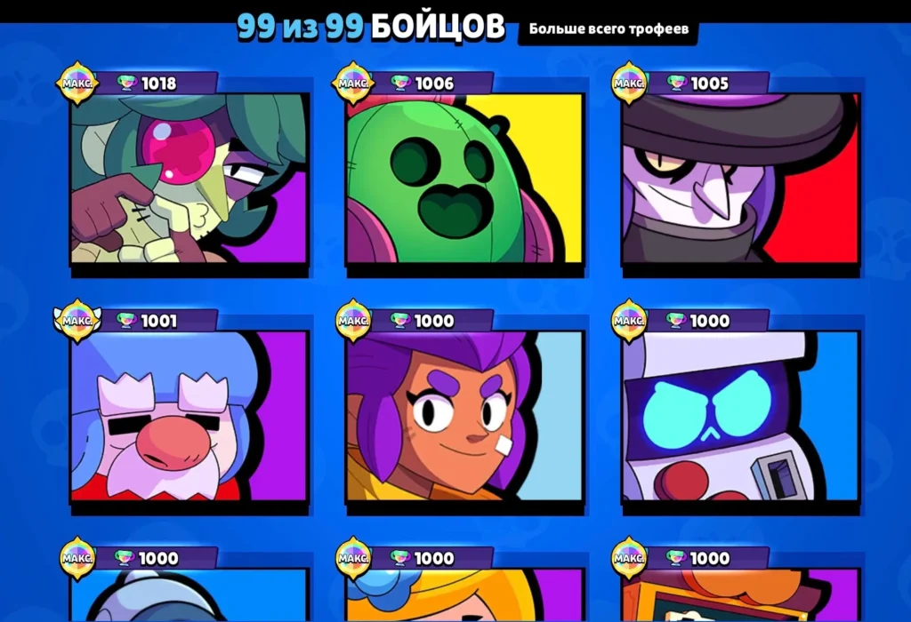 Как апать кубки в Brawl Stars и достичь 1000 трофеев на бойце
