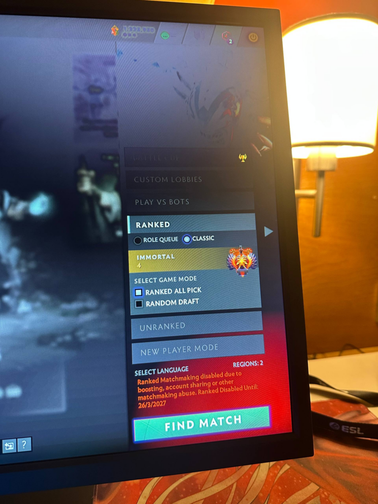 Satanic забанили в матчмейкинге Dota 2 на год