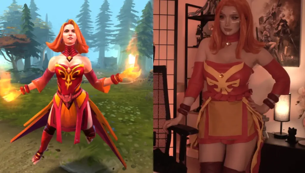 Morphilina сделала косплей на Lina из Dota 2